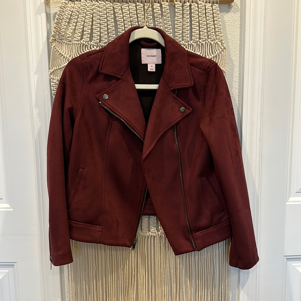 Maroon velvet jacket